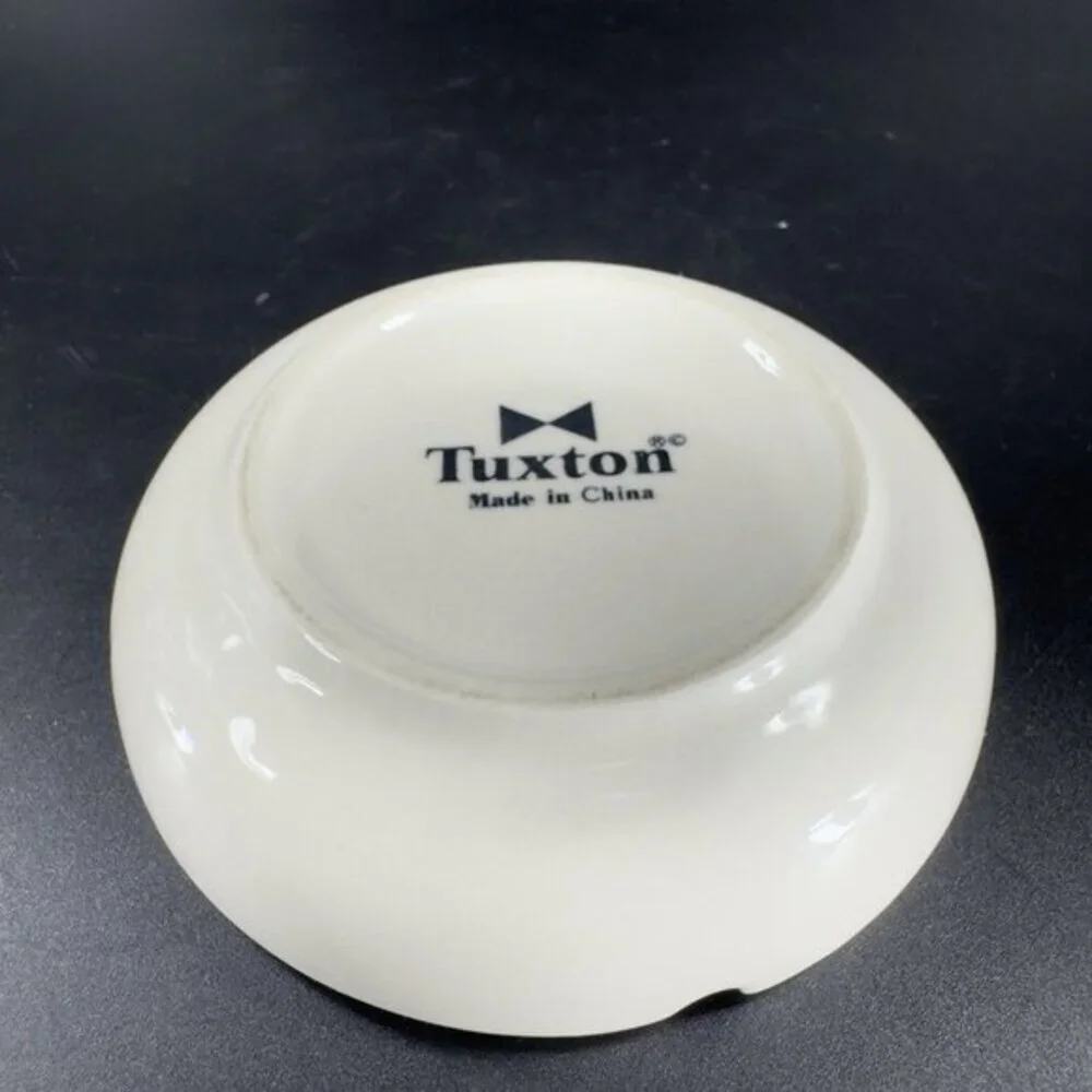Tuxton Stoneware Pottery Ashtray Trinket Dish‎ Holder Heavy Greek Eaahnika VTG